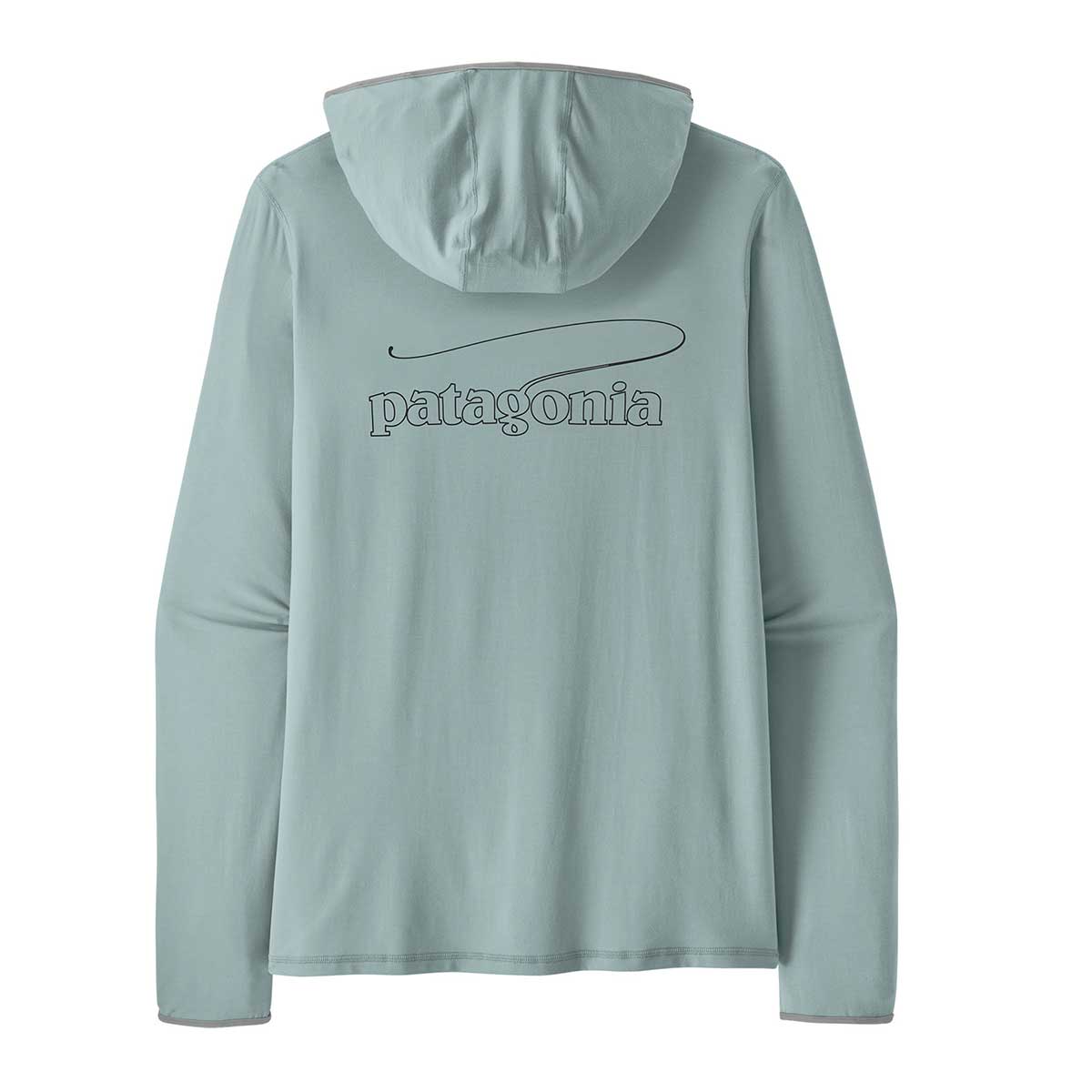Patagonia Tropic Comfort Natural Graphic Hoody Men's in Casting Logo Thermal Blue